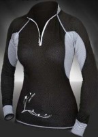 Art.62: Ladies Thermal shirt black and white 