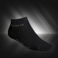 Art.1a black: SOCKS - quarter lenght with silver for summer