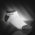 Art.1b Grey&White: SOCKS - quarter lenght with silver for summer